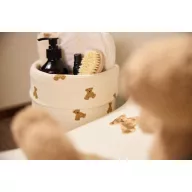 Jollein Mini Teddy Bear kerek pamut pelenkatároló kosár visszahajtott peremmel