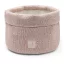 Jollein Sprinkle Knit kötött pelenkatároló kosár Silk Rose színben fehér belső béléssel