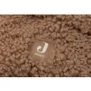 Jollein márkajelzés és a göndör felületű Curlé bouclé anyag közeli képe