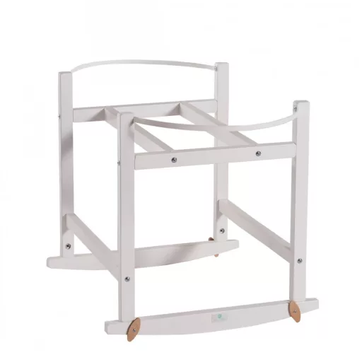 Ringatós állvány fonott mózeskosárhoz - White