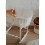 Ringatós állvány fonott mózeskosárhoz - White