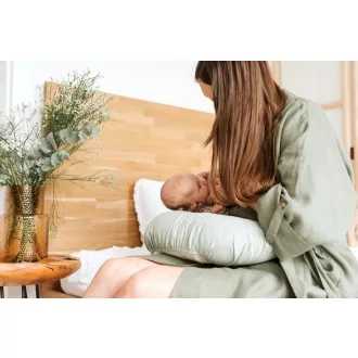   Poofi Hygienic vízálló pamut szoptatós párna - Zsályazöld