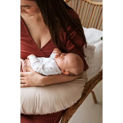 Poofi Hygienic vízálló pamut szoptatós párna - Latte