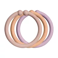   BIBS karikák - púderrózsaszín-hamvas lila-barack színben