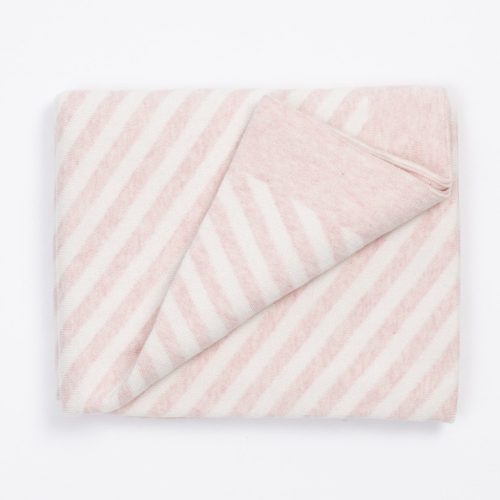 Nature pamut kötött takaró - Rózsaszín csíkos
