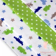   Soft mintás textil pelenka válogatás 4 db-os - Zöld szafaris