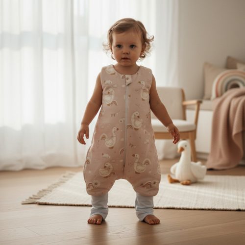 Happy tipegő hálózsák - Lúdmilla rózsaszín 86-os bélelt