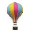 Dekor hőlégballon - Pink-Kék-Sárga M