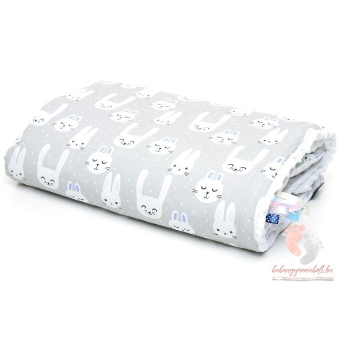 Pihe-puha minky takaró - Funny Bunny fehér 50x75 cm tavaszi/öszi