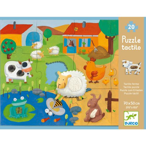 DJECO Óriás puzzle - Tanya - Tactile farm puzzle