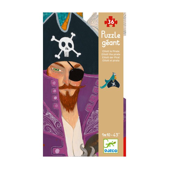 Djeco Óriás puzzle - Kalóz Éliás  - Elliott the pirate