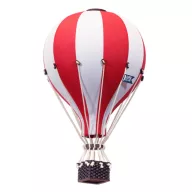 Dekor hőlégballon - Piros - Fehér M