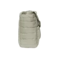Jollein Puffed Olive green olívazöld steppelt babakocsi rendszerező táska állítható vállpánttal elölről fotózva