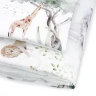 Makaszka Szafari M oviságynemű szett összehajtva zsiráfos és oroszlános mintával