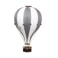 Dekor hőlégballon - Sötétszürke fehérrel M