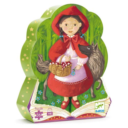 DJECO Formadobozos puzzle - Piroska és a farkas - Little Red Riding Hood