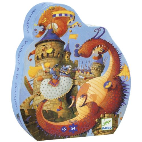 DJECO Formadobozos puzzle - Vaillant és a sárkány - Vaillant and the dragon