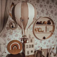 Dekor hőlégballon - Bézs krémfehérrel M