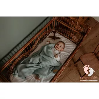 My Memi bambusz-pamut kötött takaró - Fáradt menta