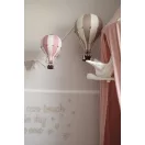 Dekor hőlégballon - Rózsaszín fehérrel M