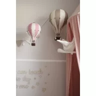 Dekor hőlégballon - Rózsaszín fehérrel M