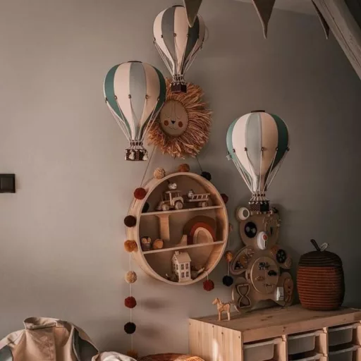 Dekor hőlégballon - Krém - Világosszürke S