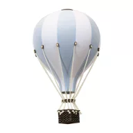 Dekor hőlégballon - Babakék fehérrel M