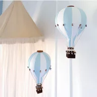 Dekor hőlégballon - Babakék fehérrel M