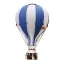 Dekor hőlégballon - Királykék fehérrel S