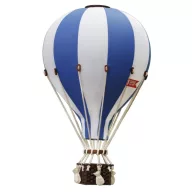 Dekor hőlégballon - Királykék - Fehér M