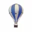 Dekor hőlégballon - Királykék - Krém M