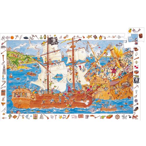 DJECO Megfigyeltető puzzle - Kalózok - Pirates