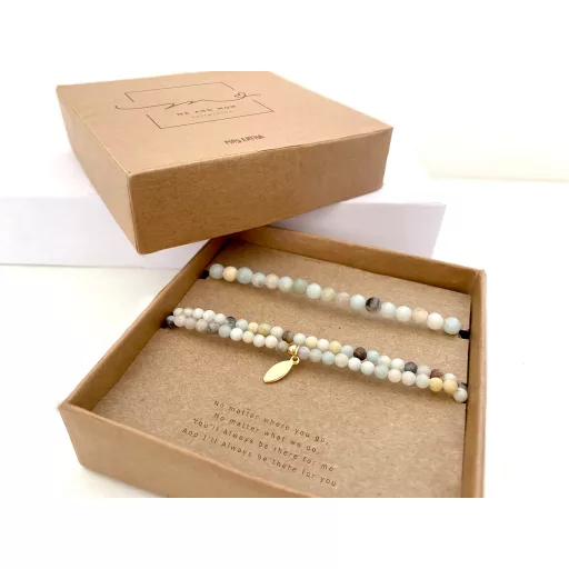 Mrs Ertha anya - lánya karkötő - Amazonite
