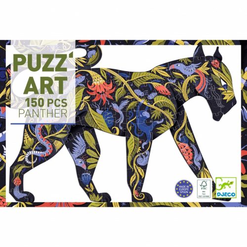 Djeco Művész puzzle - Fekete párcuc - Panther