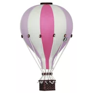 Dekor hőlégballon - Rózsaszín fehér és pink S
