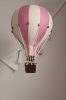 Dekor hőlégballon - Rózsaszín fehér és pink M