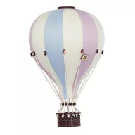 Dekor hőlégballon - Rózsaszín - Vanília - Babakék M