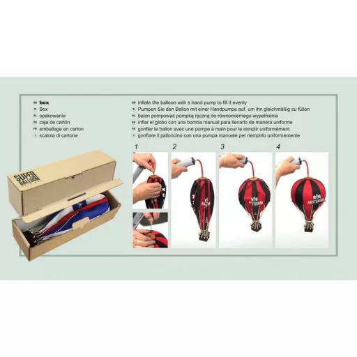 Dekor hőlégballon - Sötétzöld - Bézs S