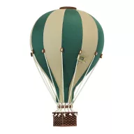 Dekor hőlégballon - Sötétzöld - Bézs M