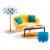 DJECO A sárga nappali - The orange living room