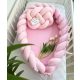 Elegance fonott babafészek - Világos rózsaszín