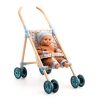 Djeco Babakocsi - Fa babakocsi, 44 cm - Wooden Stroller Little Cubes