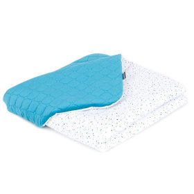 Mamo-Tato steppelt velvet takaró - Konfetti tengerkékkel