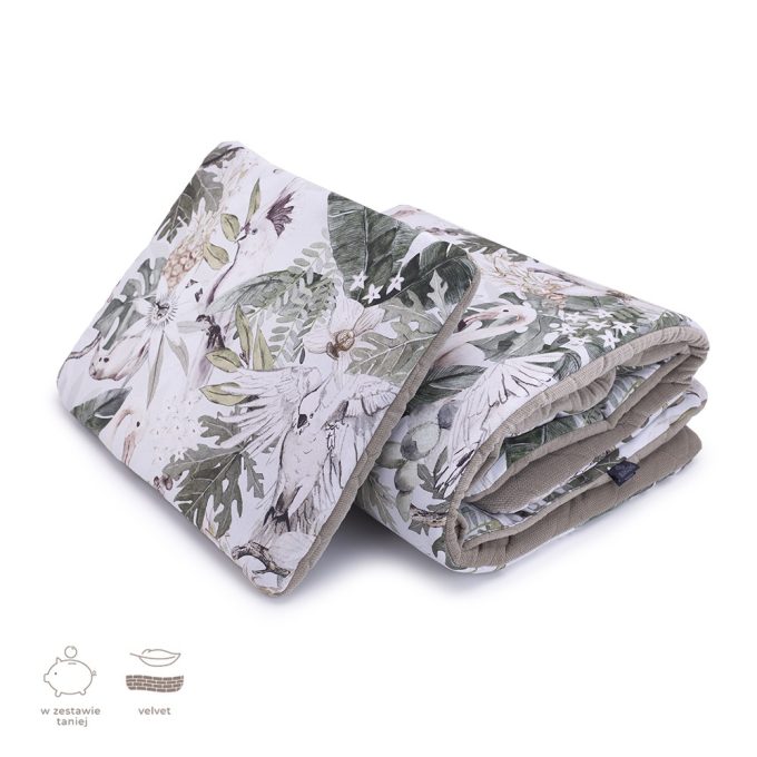 Makaszka velvet babaágynemu szett - Tropical vibes 75×100 + 30x40 cm
