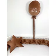 Elegance csillag díszpárna - Csokoládé hímzett névvel