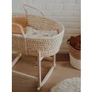AhojBaby ringatós bükkfa állvány fonott mózeskosárhoz natural színben