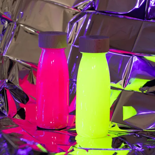 Petit Boum szenzoros játék - Float bottle - Fluo Yellow