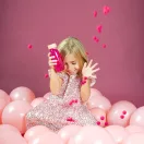Petit Boum Float bottle Fluo Pink szenzoros palack fa kupakkal