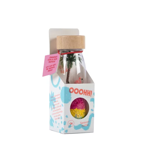 Petit Boum szenzoros játék - Spy bottle - Flamingo