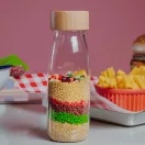 Petit Boum MacBoum Learn bottle szenzoros palack hamburger témával